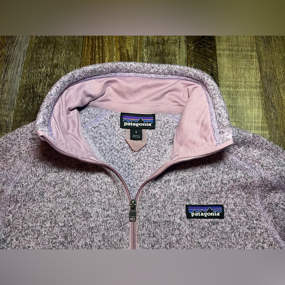 Patagonia Women's Better Sweater 1/4 Zip Pullover in Stormy Mauve Size Small - Picture 4 of 6